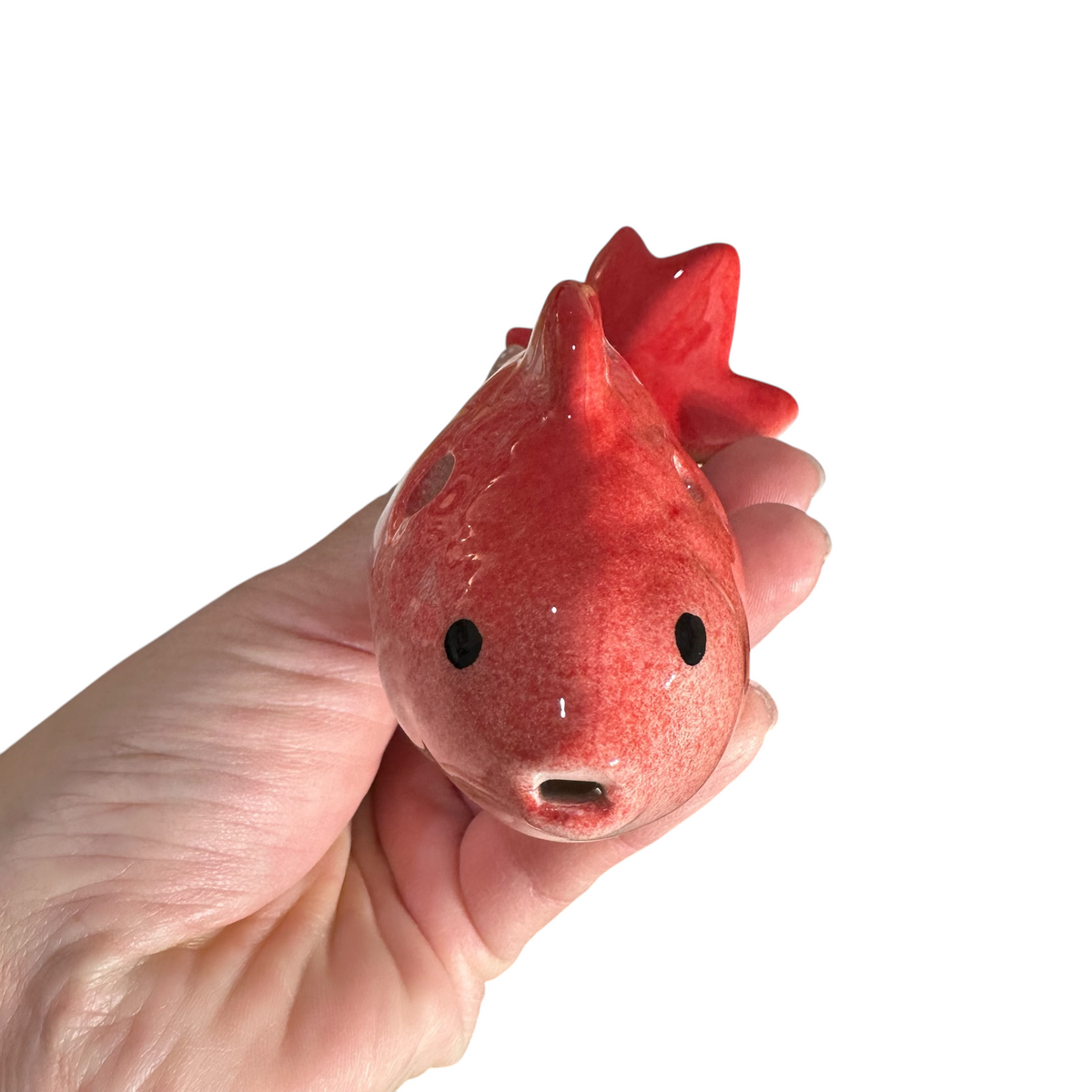 Ceramic Goldfish Ocarina Ocean Red Music Frog Co