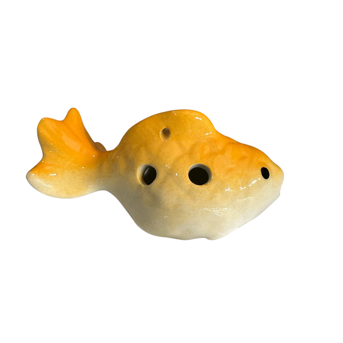 Ceramic Goldfish Ocarina Ocean Orange Music Frog Co