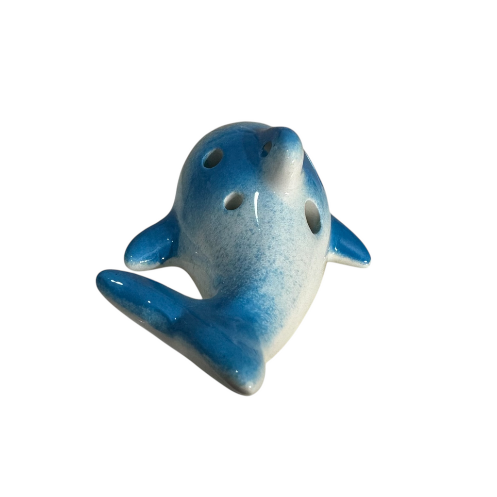 Ceramic Playful Dolphin Ocarina Sky Music Frog Co