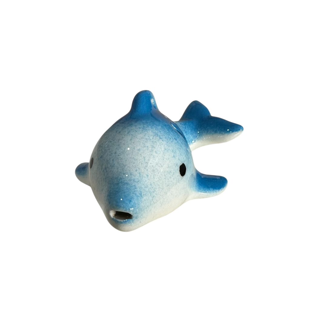 Ceramic Playful Dolphin Ocarina Sky Music Frog Co