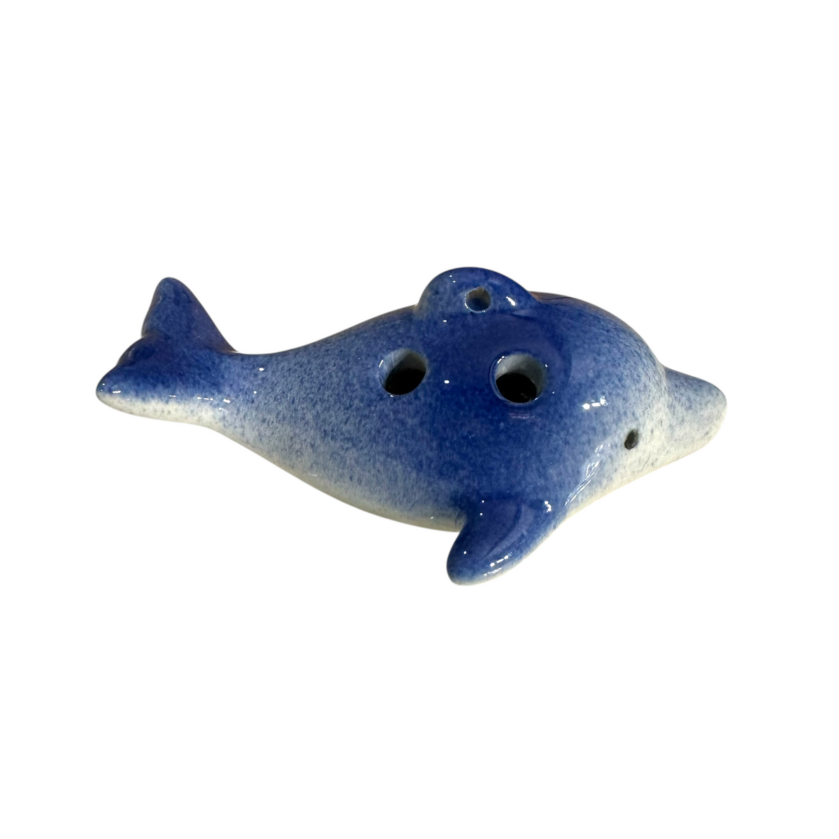 Ceramic Dolphin Ocarina Ocean Blue Music Frog Co