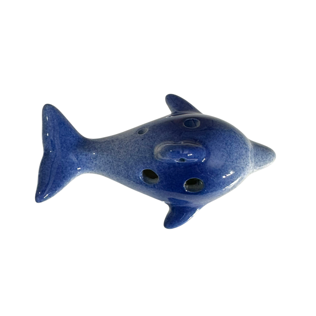 Ceramic Dolphin Ocarina Ocean Blue Music Frog Co