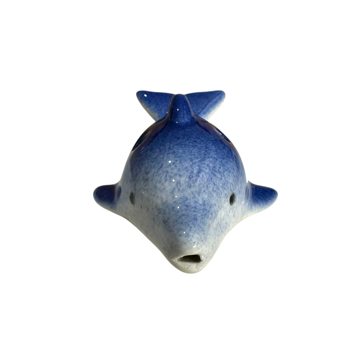 Ceramic Dolphin Ocarina Ocean Blue Music Frog Co