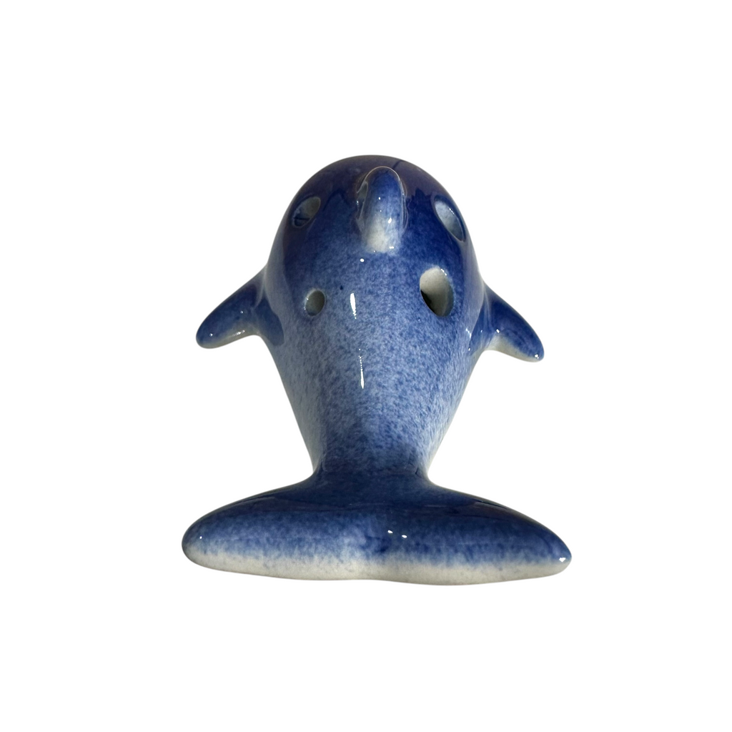 Ceramic Dolphin Ocarina Ocean Blue Music Frog Co