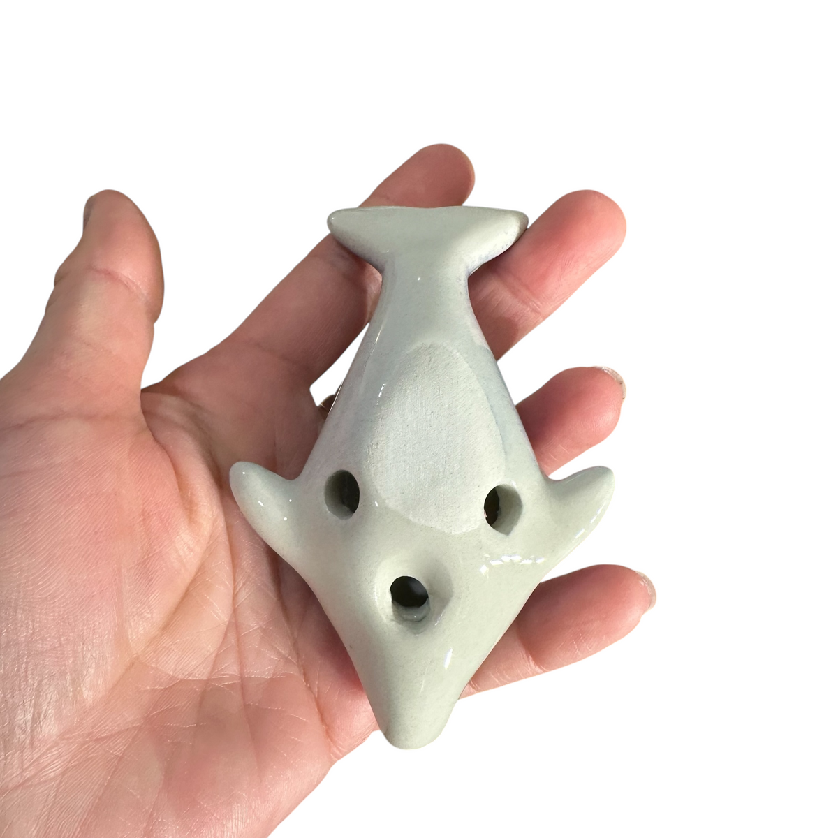 Ceramic Dolphin Ocarina Lime Green Music Frog Co