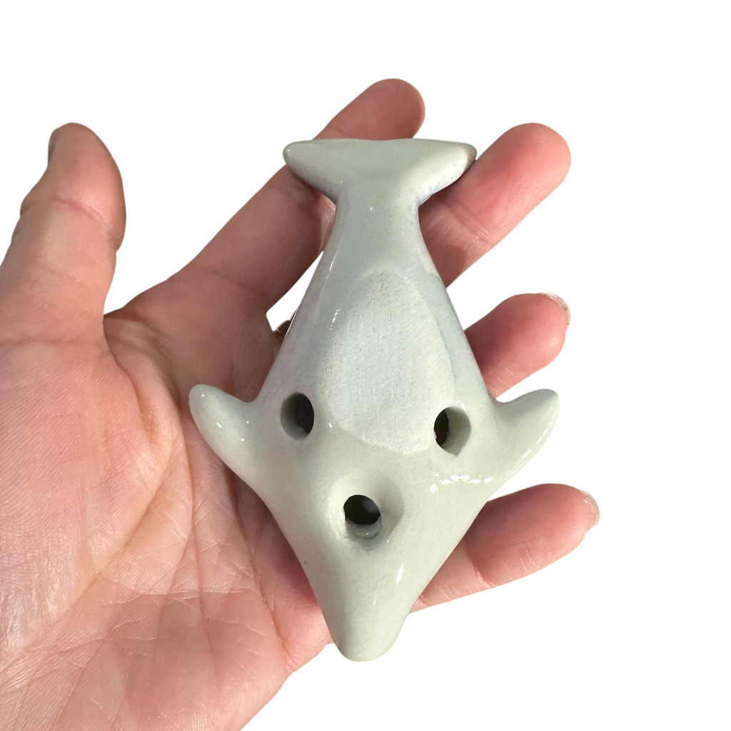 Ceramic Dolphin Ocarina Ocean Blue Music Frog Co
