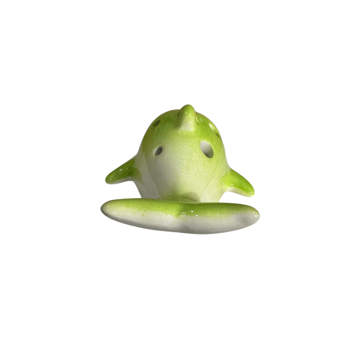 Ceramic Dolphin Ocarina Lime Green Music Frog Co