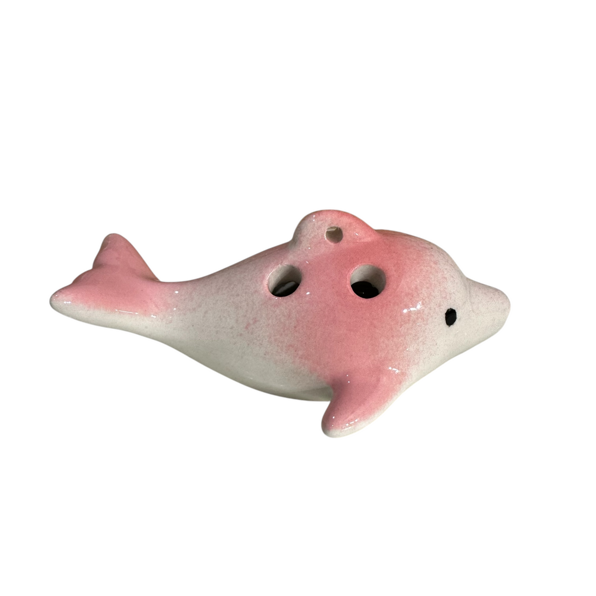Ceramic Dolphin Ocarina Pink Music Frog Co