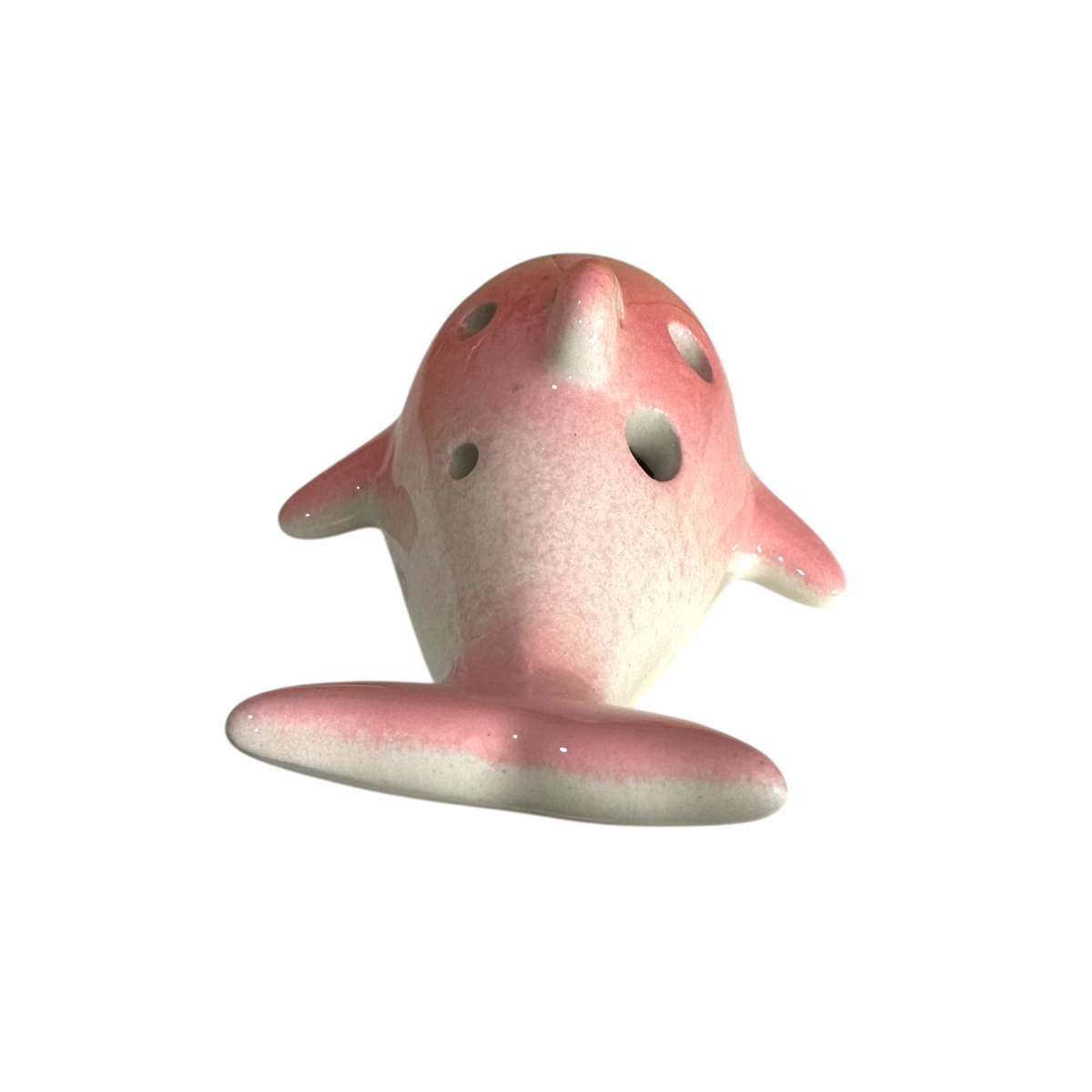 Ceramic Dolphin Ocarina Pink Music Frog Co