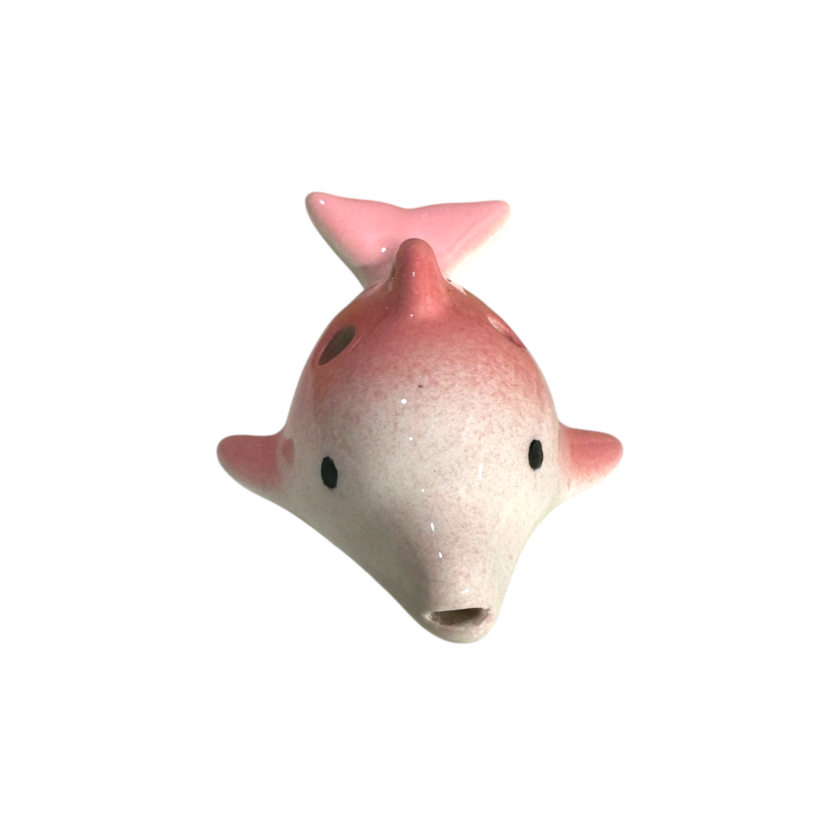 Ceramic Dolphin Ocarina Pink Music Frog Co