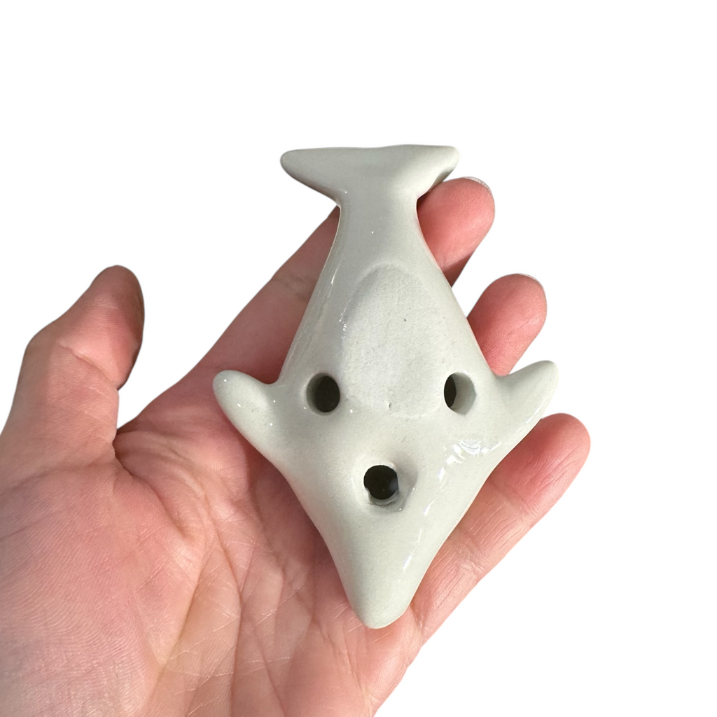 Ceramic Dolphin Ocarina Pink Music Frog Co