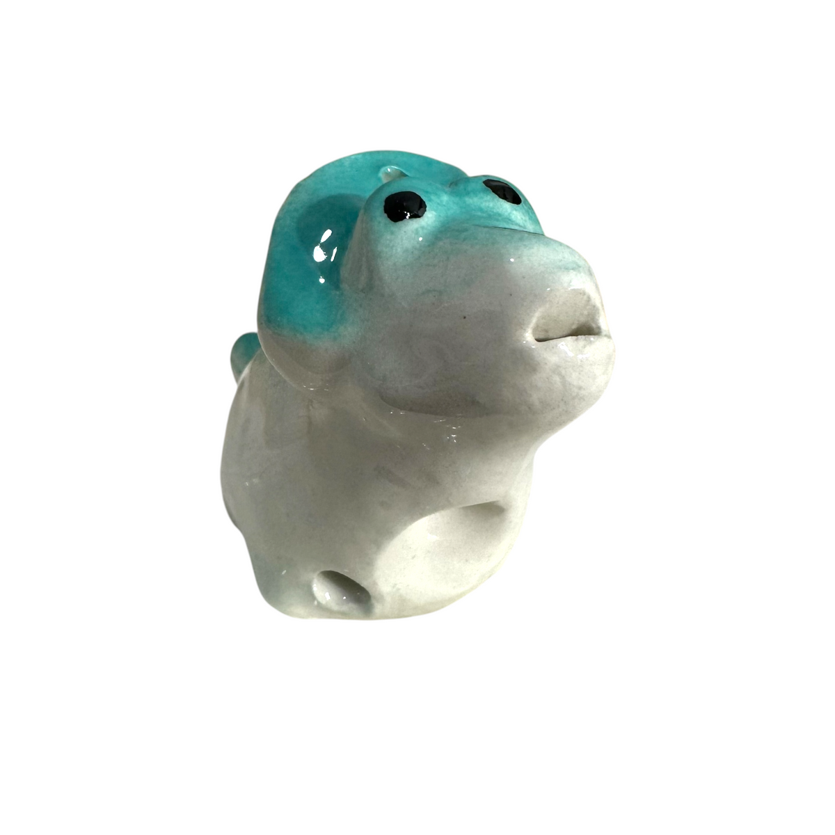 Ceramic Dinosaur Ocarina Teal Music Frog Co