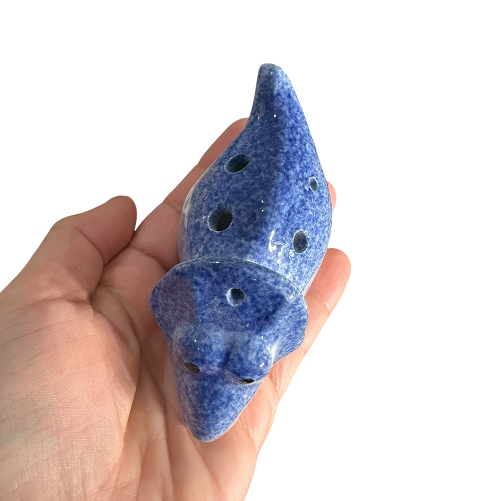 Ceramic Dinosaur Ocarina Navy Music Frog Co