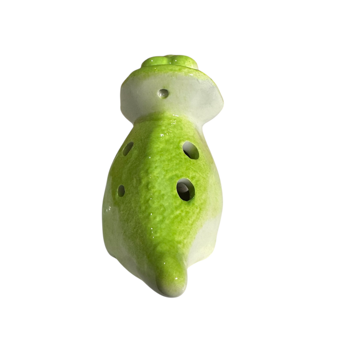 Ceramic Dinosaur Ocarina Green Music Frog Co