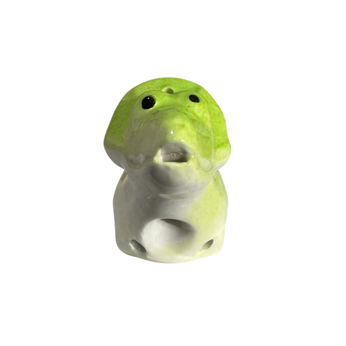 Ceramic Dinosaur Ocarina Green Music Frog Co