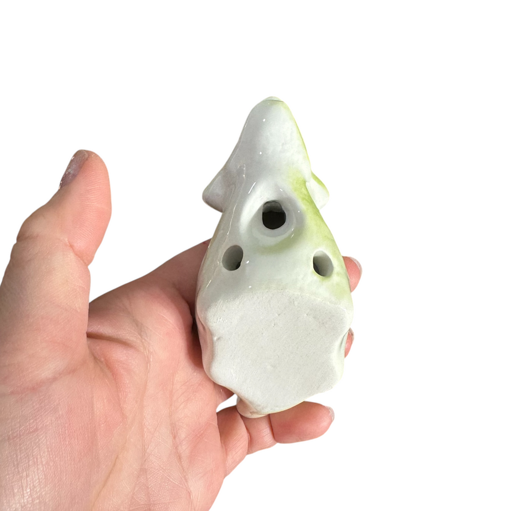 Ceramic Dinosaur Ocarina Green Music Frog Co