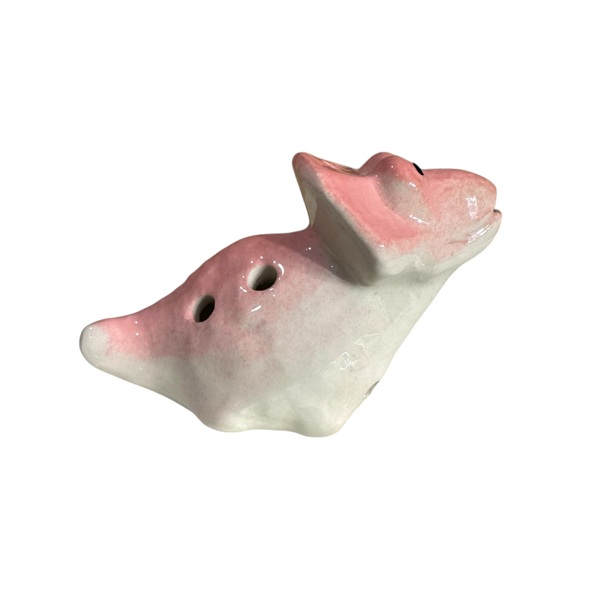 Ceramic Dinosaur Ocarina Pink Music Frog Co