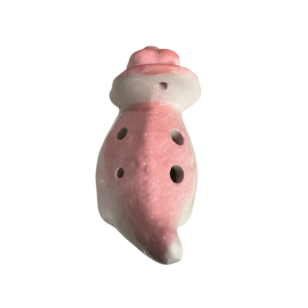 Ceramic Dinosaur Ocarina Pink Music Frog Co