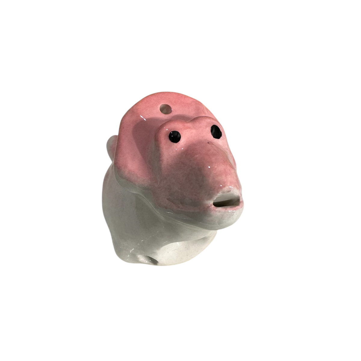 Ceramic Dinosaur Ocarina Pink Music Frog Co
