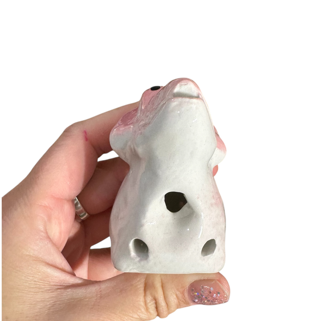 Ceramic Dinosaur Ocarina Pink Music Frog Co