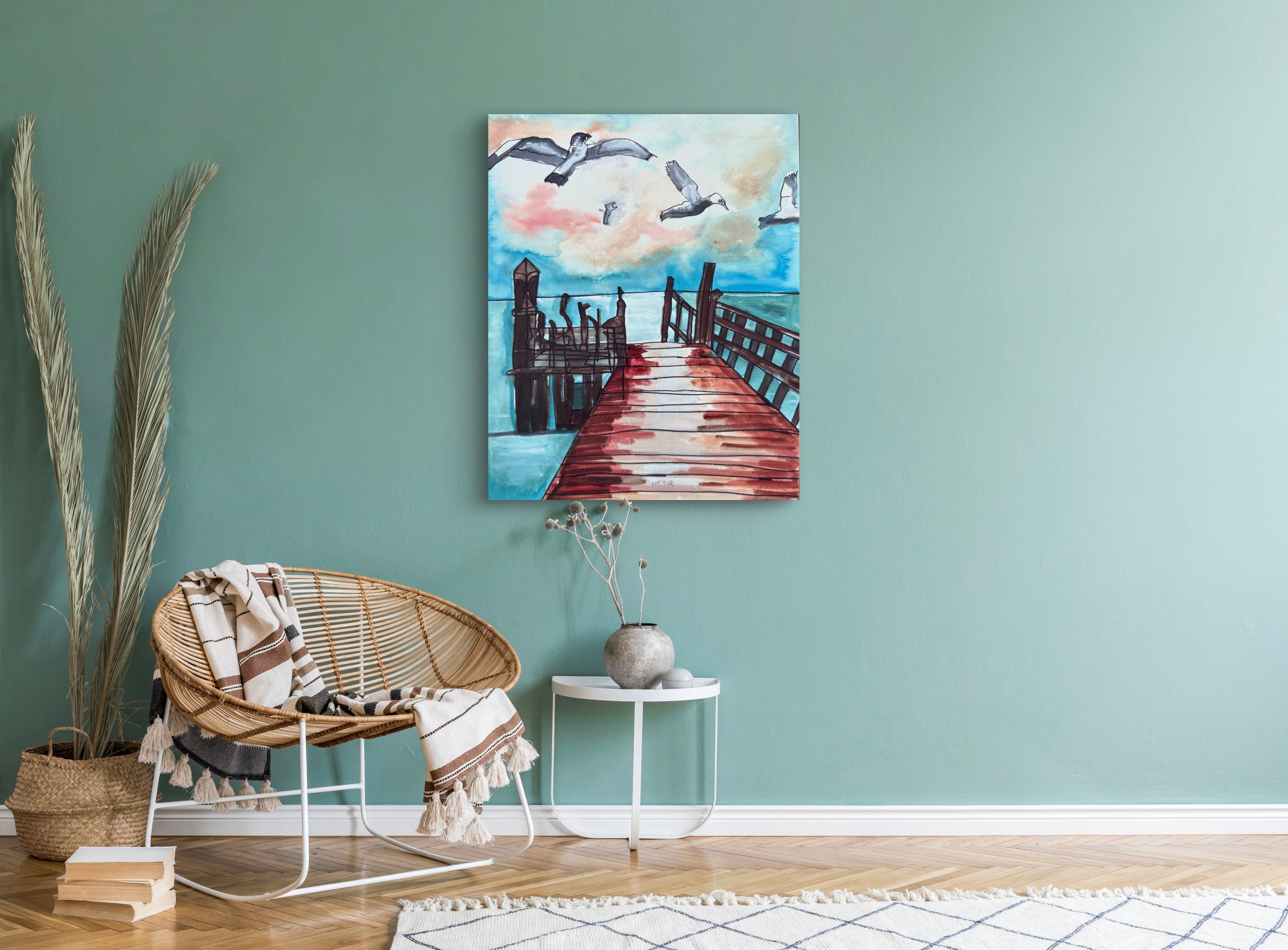Coastal Seagulls - Art Prints Vichy's Art