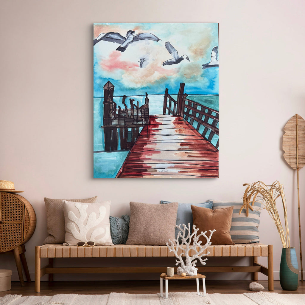 Coastal Seagulls - Art Prints Vichy's Art