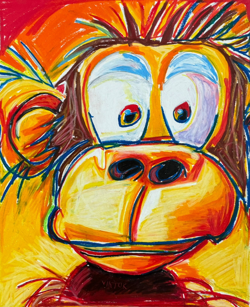The Silly Monkey - Art Prints Vichy's Art
