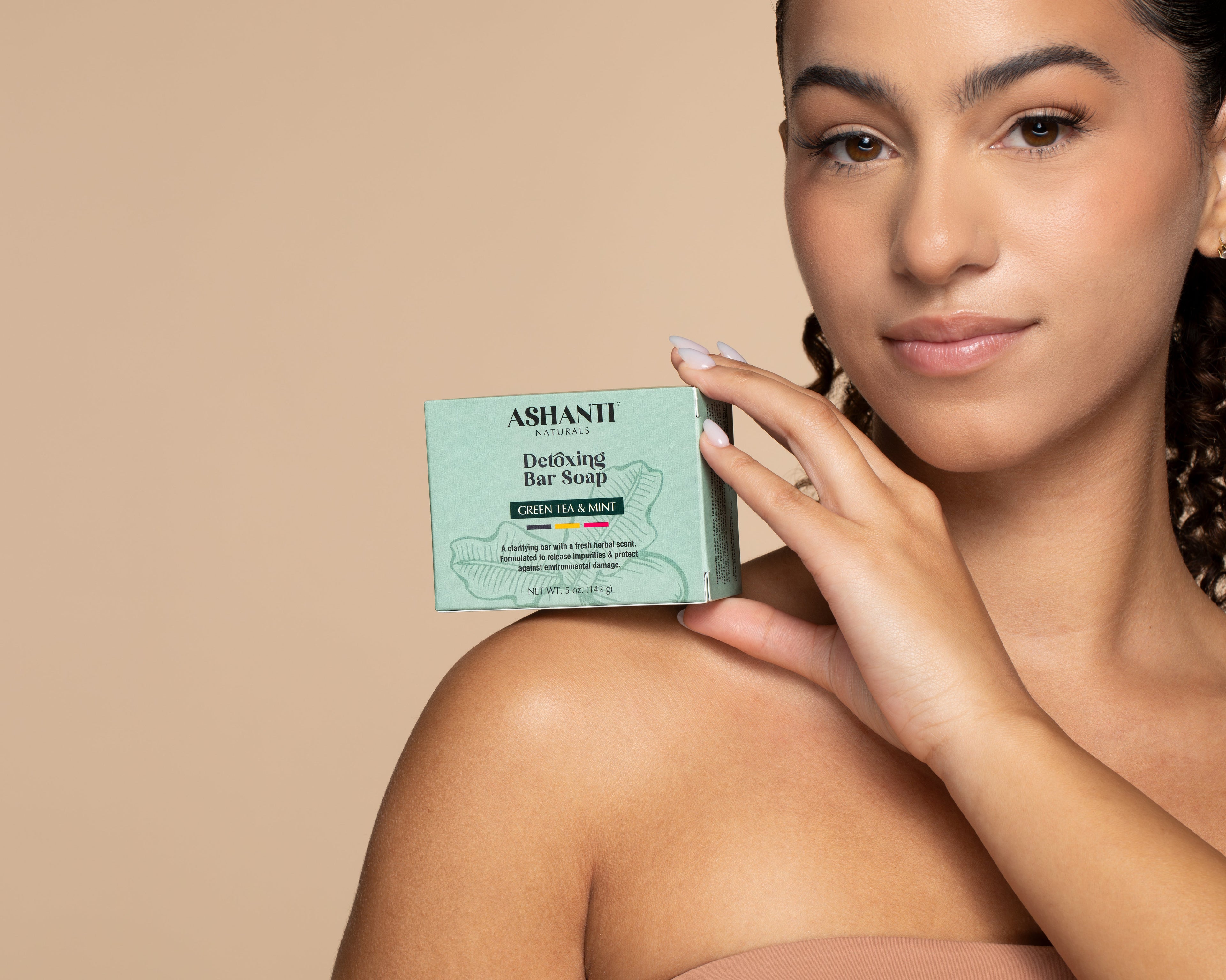 ASHANTI NATURALS Detoxing Green Tea & Mint Soap Bar AshantiNaturals