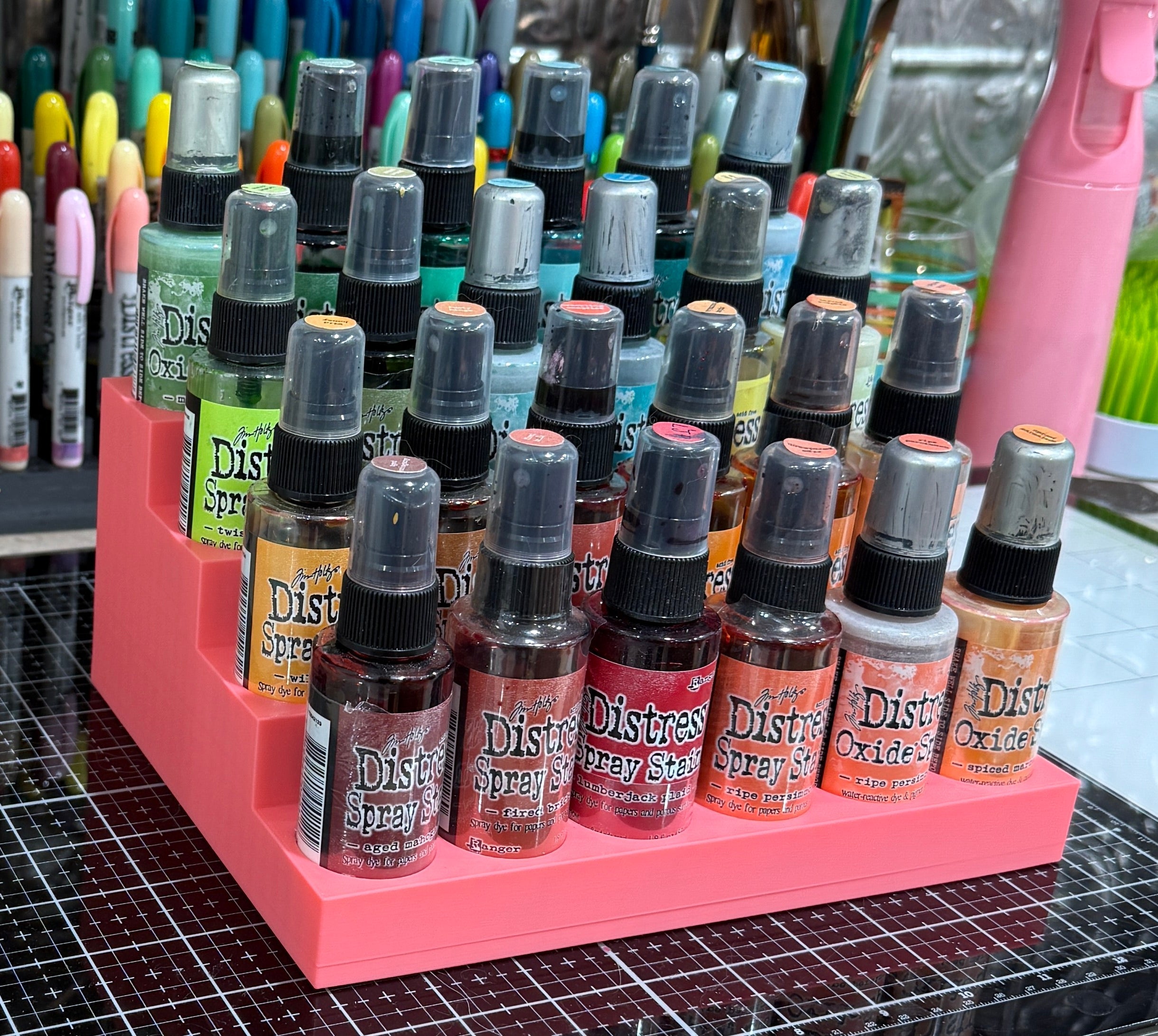 Tim Holtz Distress Spray Stain Caddy, Holds 24 Bottles, Made to Order in 10 Colors Y-Axis Printing LLC