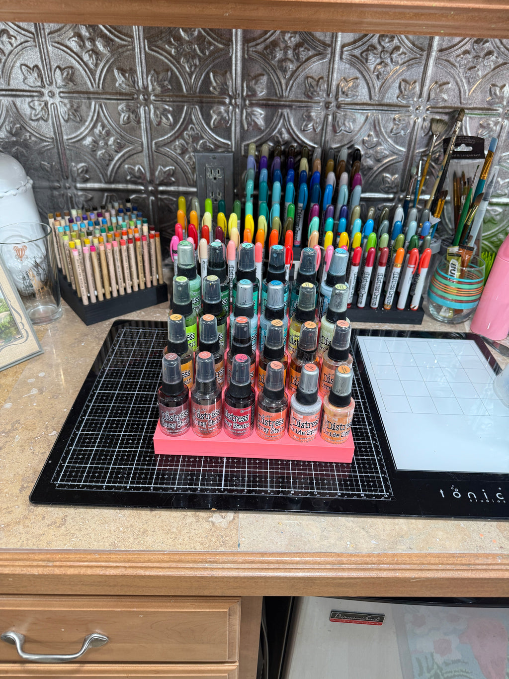 Tim Holtz Distress Spray Stain Caddy, Holds 24 Bottles, Made to Order in 10 Colors Y-Axis Printing LLC