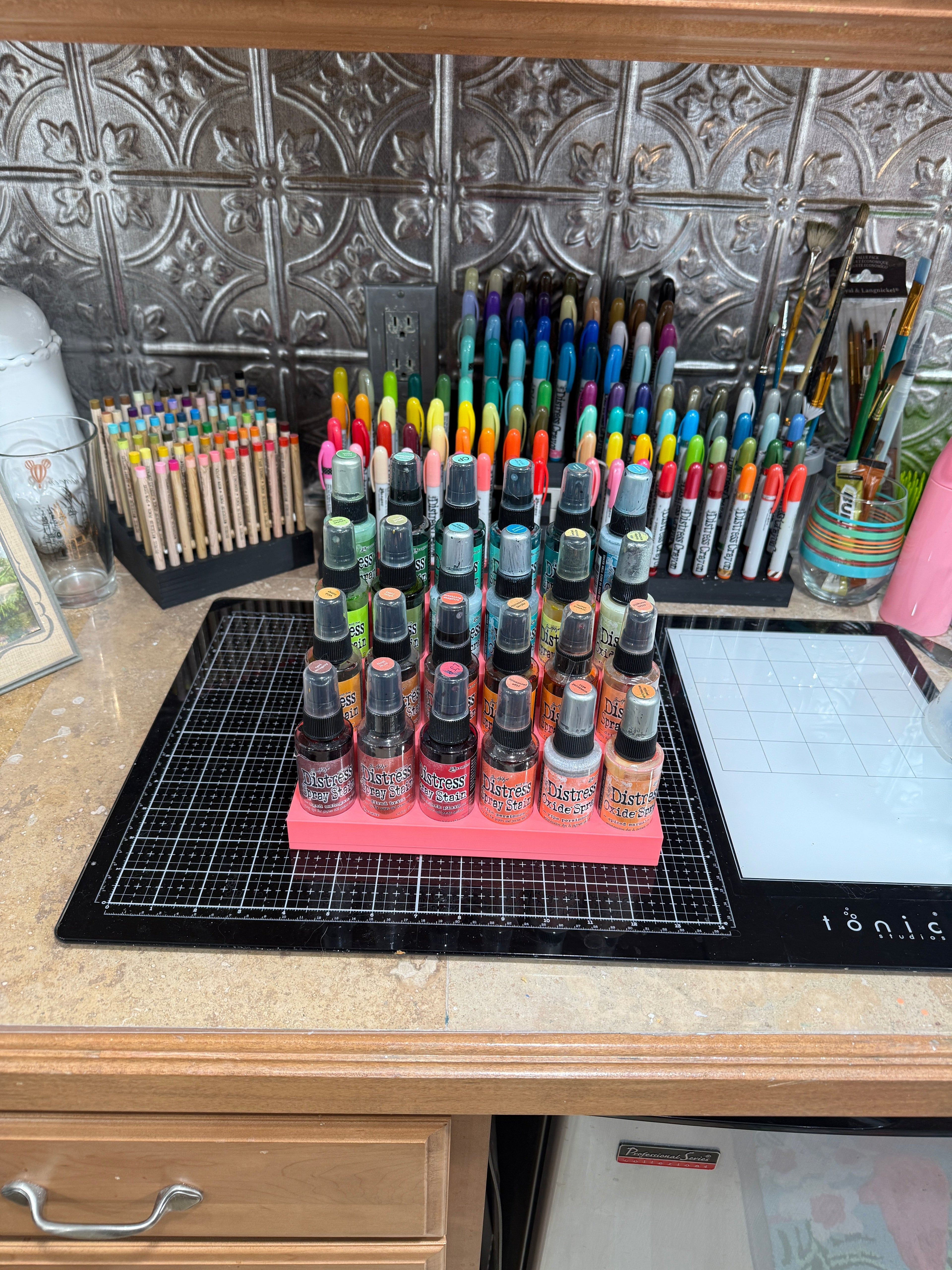 Tim Holtz Distress Spray Stain Caddy, Holds 24 Bottles, Made to Order in 10 Colors Y-Axis Printing LLC