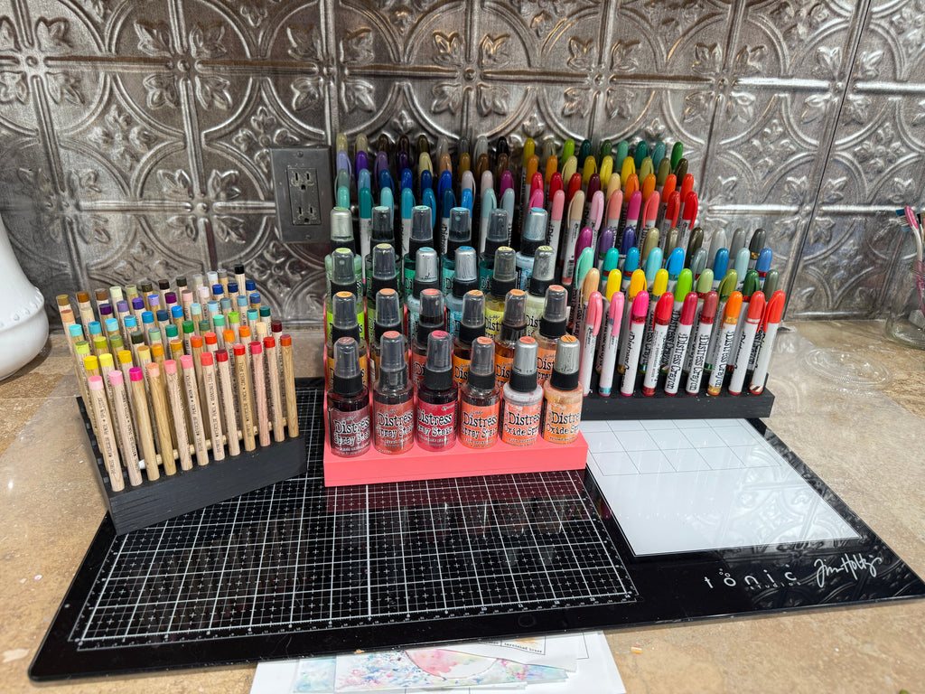 Tim Holtz Distress Spray Stain Caddy, Holds 24 Bottles, Made to Order in 10 Colors Y-Axis Printing LLC