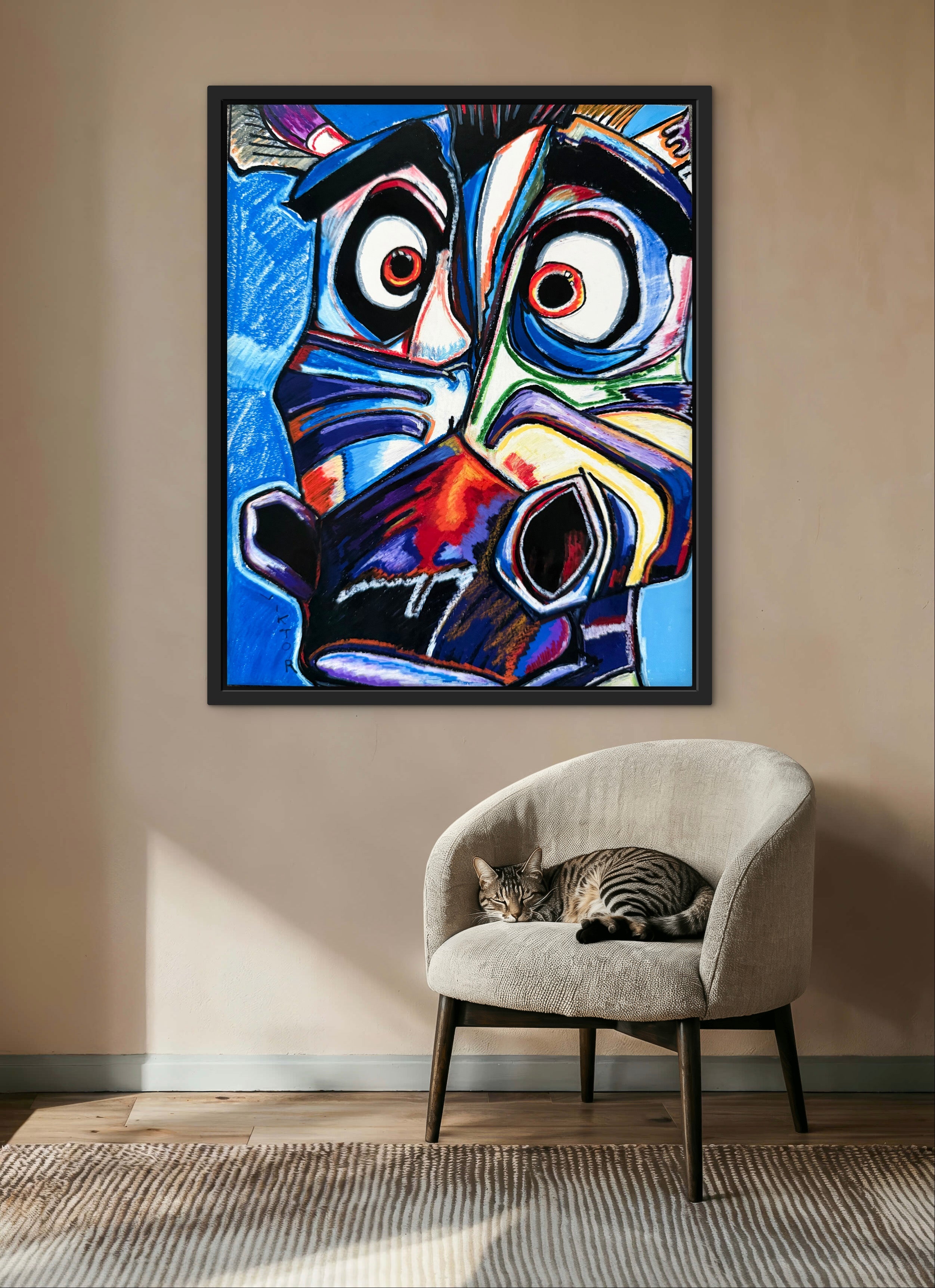 Zebra in Violet - Art Prints Vichy's Art