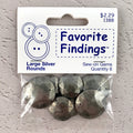 1388 Large Silver Rounds - Favorite Findings - Sew-on Gems The Attic Exchange