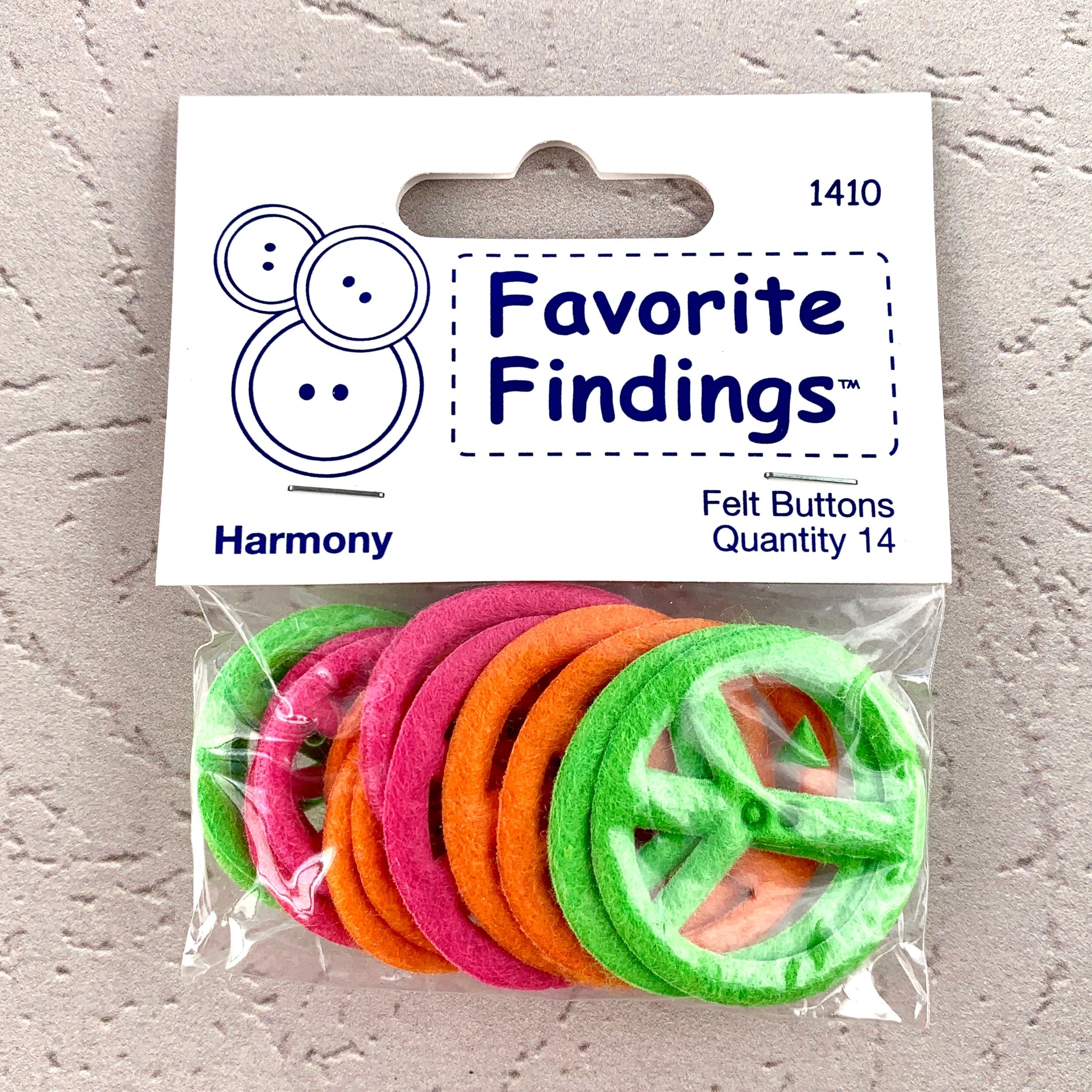 1410 Harmony - Favorite Findings - Felt Buttons The Attic Exchange