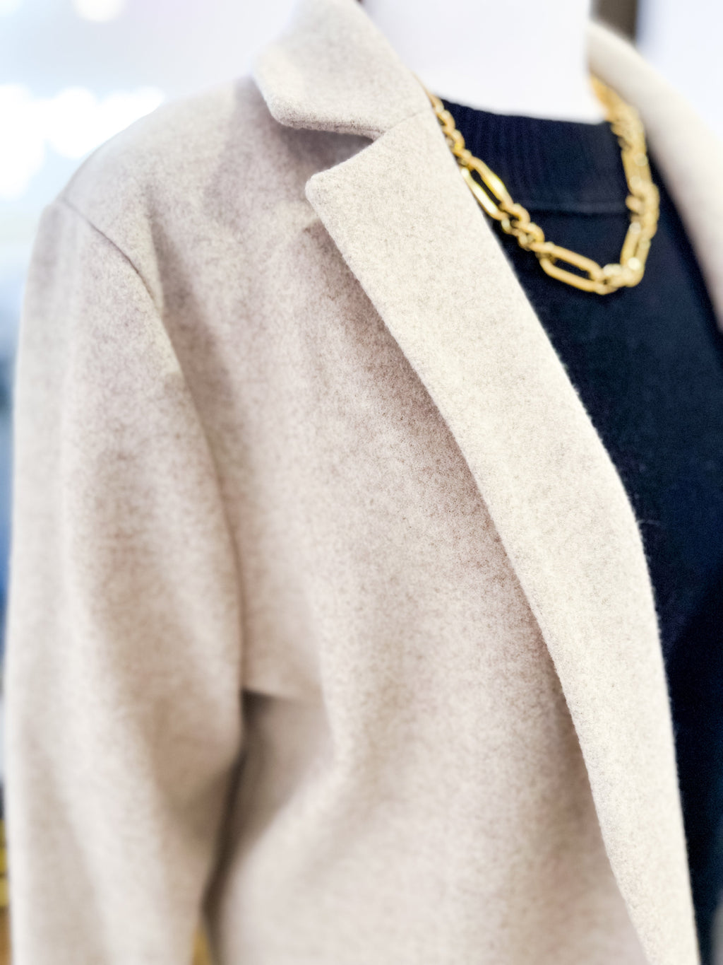 SC - Juliette Taupe Mid-Length Coat Nash Grey Wholesale