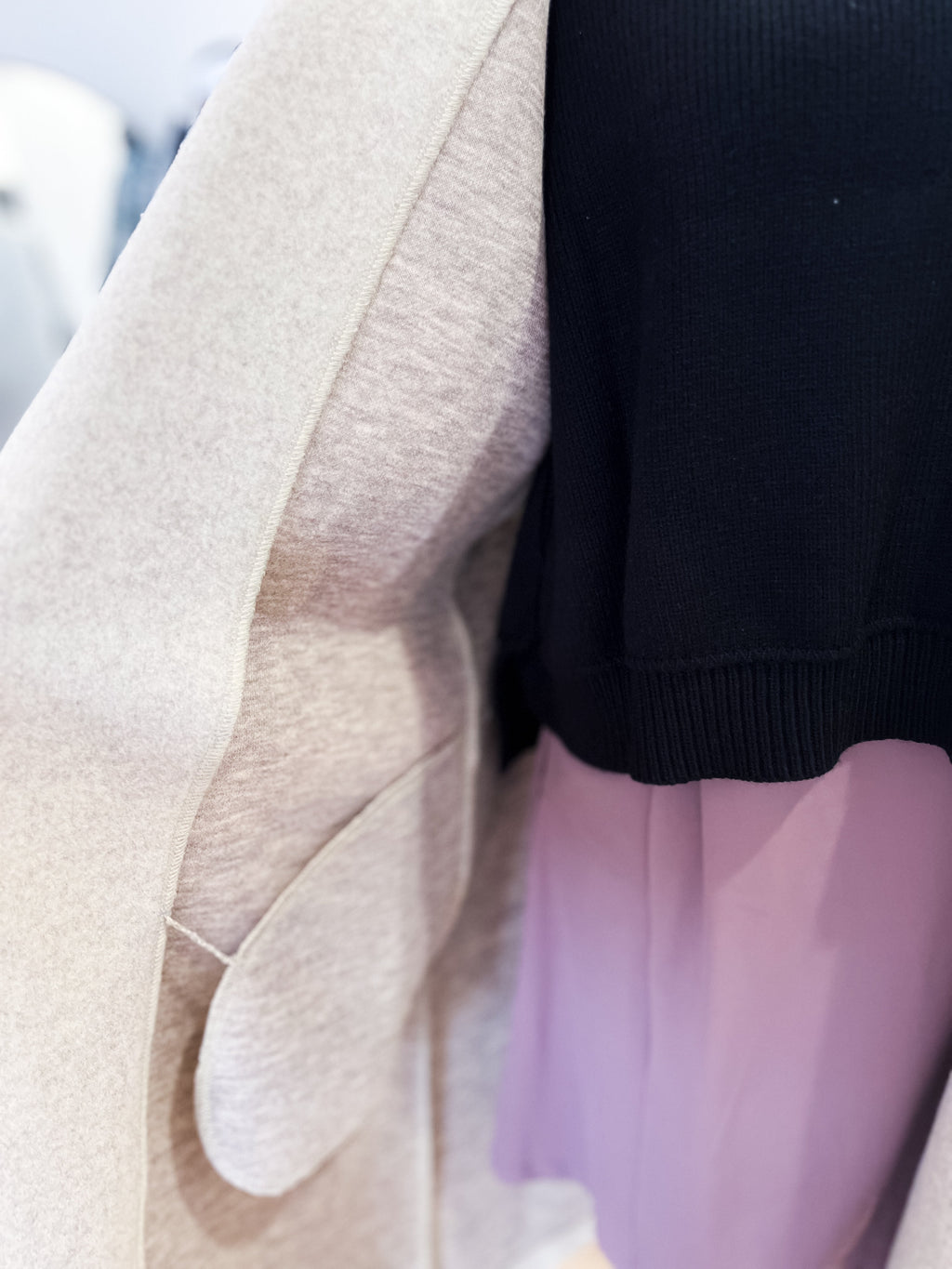 SC - Juliette Taupe Mid-Length Coat Nash Grey Wholesale