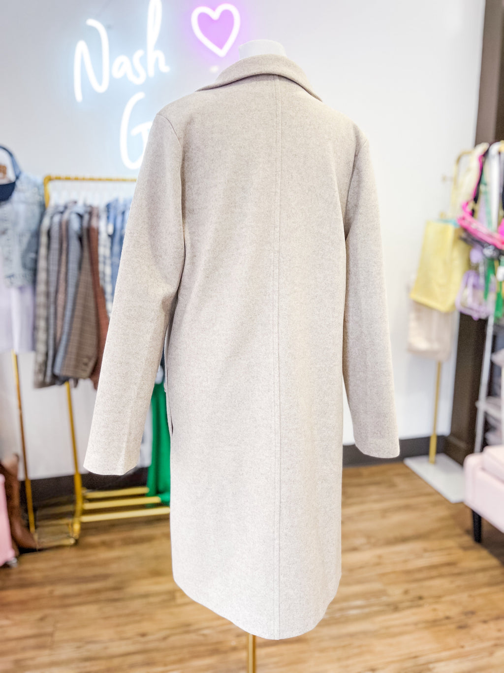 SC - Juliette Taupe Mid-Length Coat Nash Grey Wholesale
