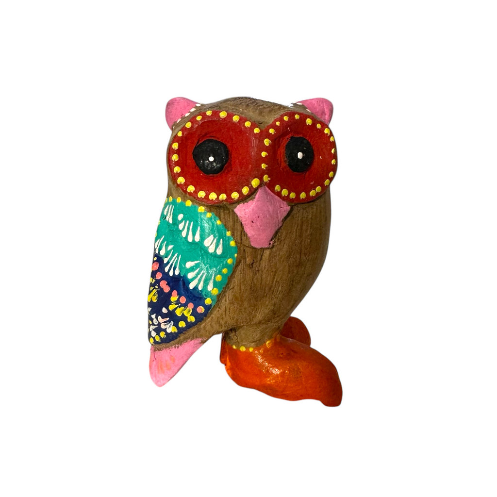 Pink-Nosed Owl with Red Eyes Music Frog Co
