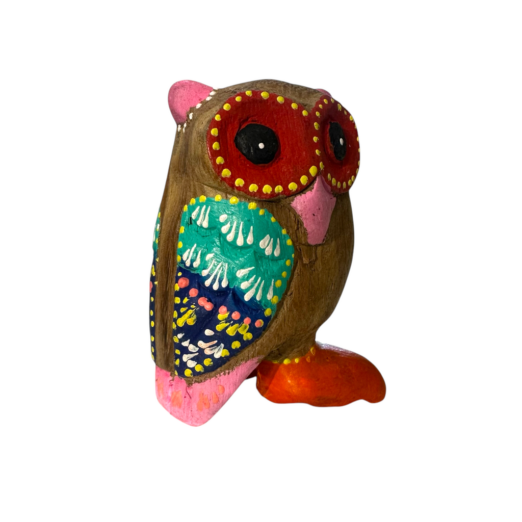 Pink-Nosed Owl with Red Eyes Music Frog Co
