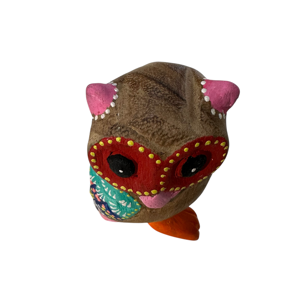 Pink-Nosed Owl with Red Eyes Music Frog Co