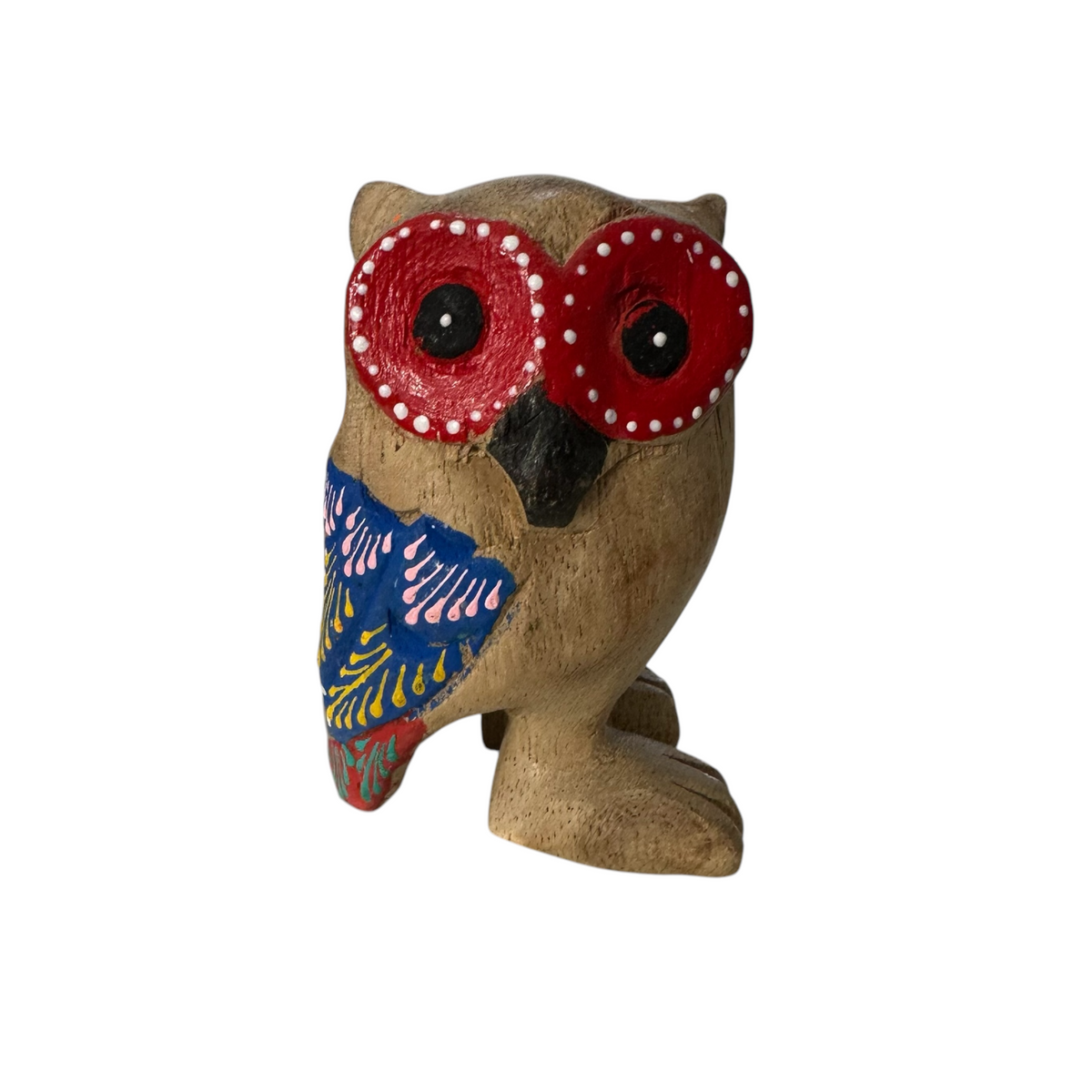 Red-Eyed Owl with Blue Wings Music Frog Co