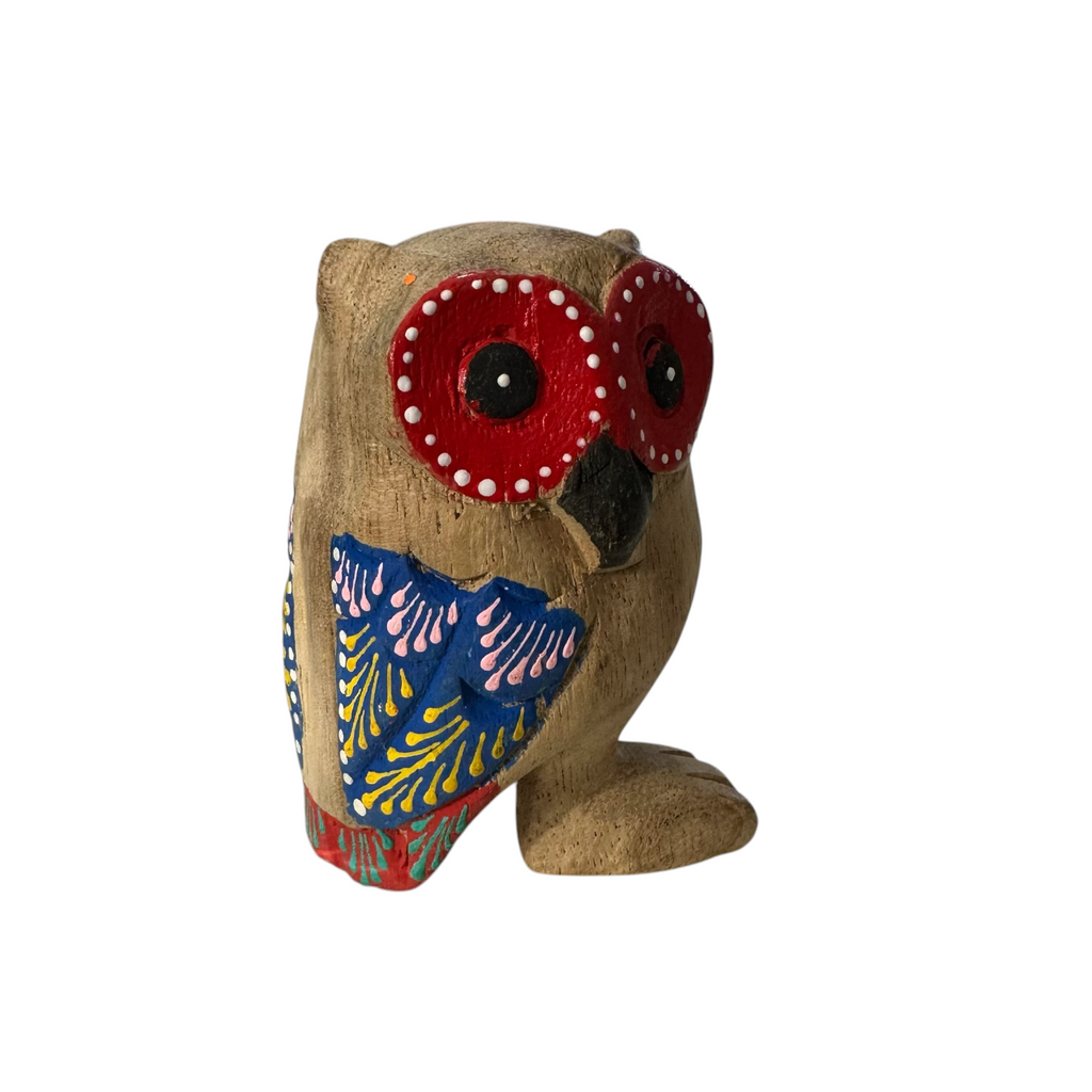 Red-Eyed Owl with Blue Wings Music Frog Co