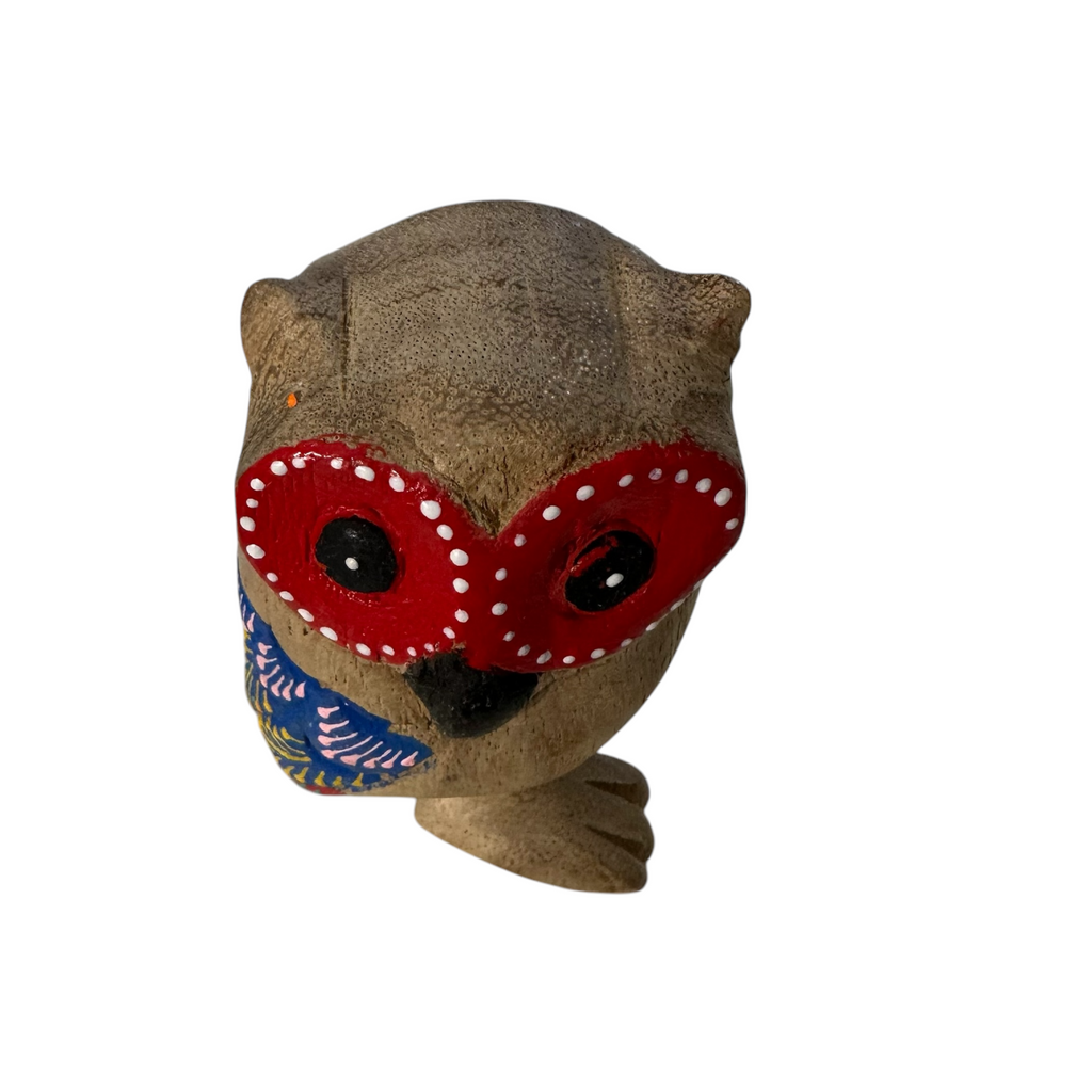 Red-Eyed Owl with Blue Wings Music Frog Co
