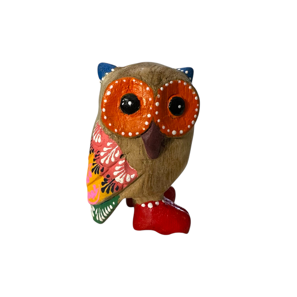 Red-Boot Owl with Blue Ears Music Frog Co