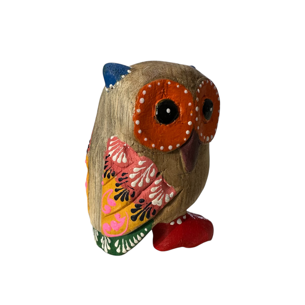 Red-Boot Owl with Blue Ears Music Frog Co