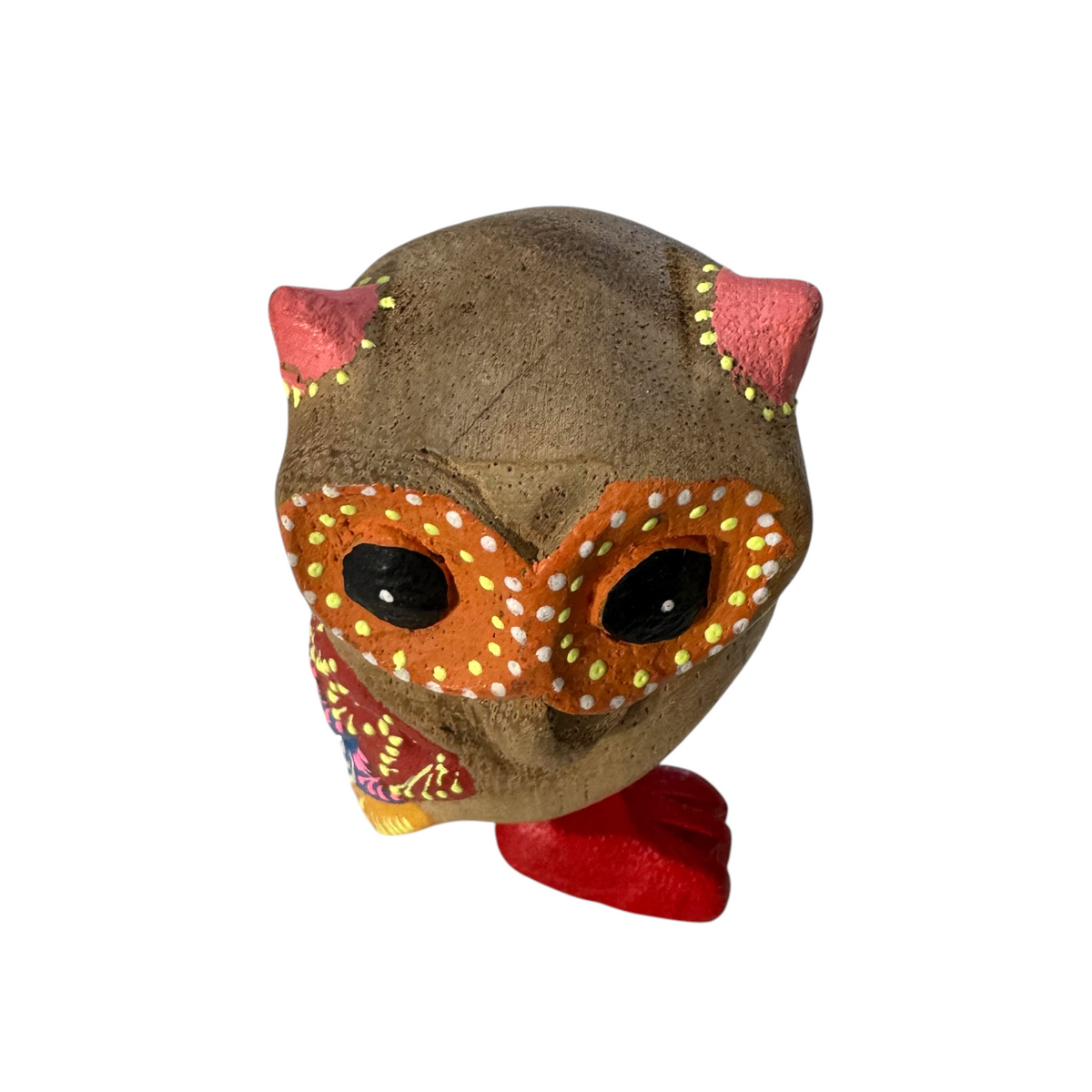 Yellow-Spotted Owl with Red Boots Music Frog Co
