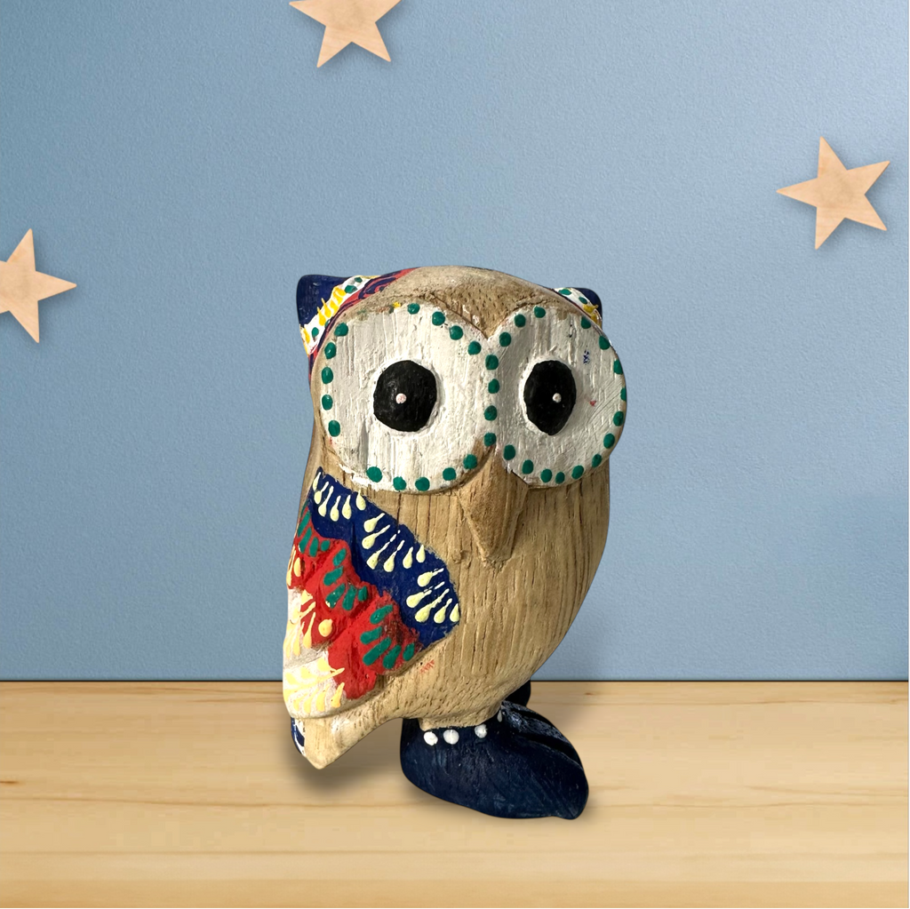 White-Eyed Owl with Orange Eyes Music Frog Co