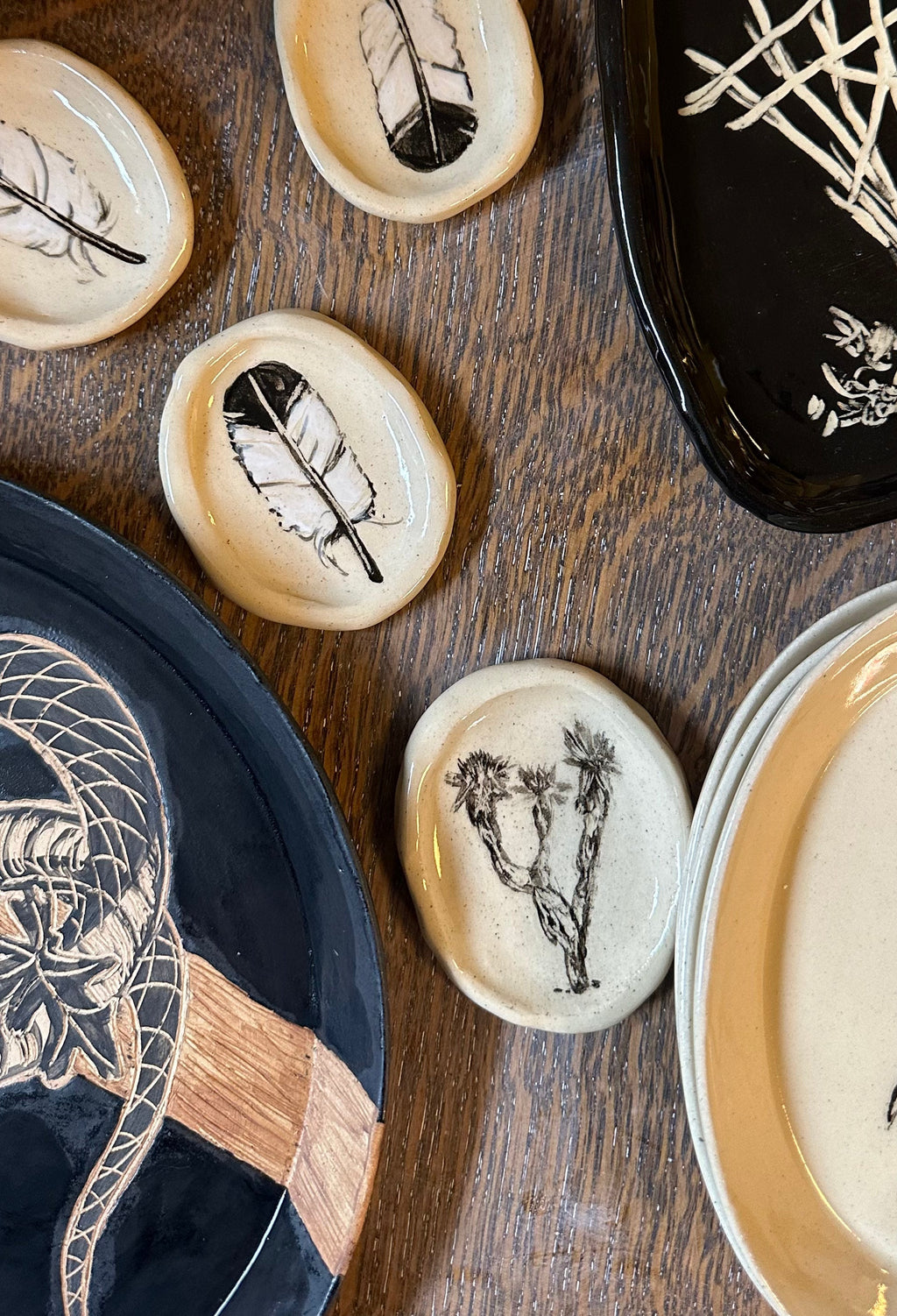 Sgraffito Joshua Tree Ceramic Ritual Dish Keven Craft Rituals