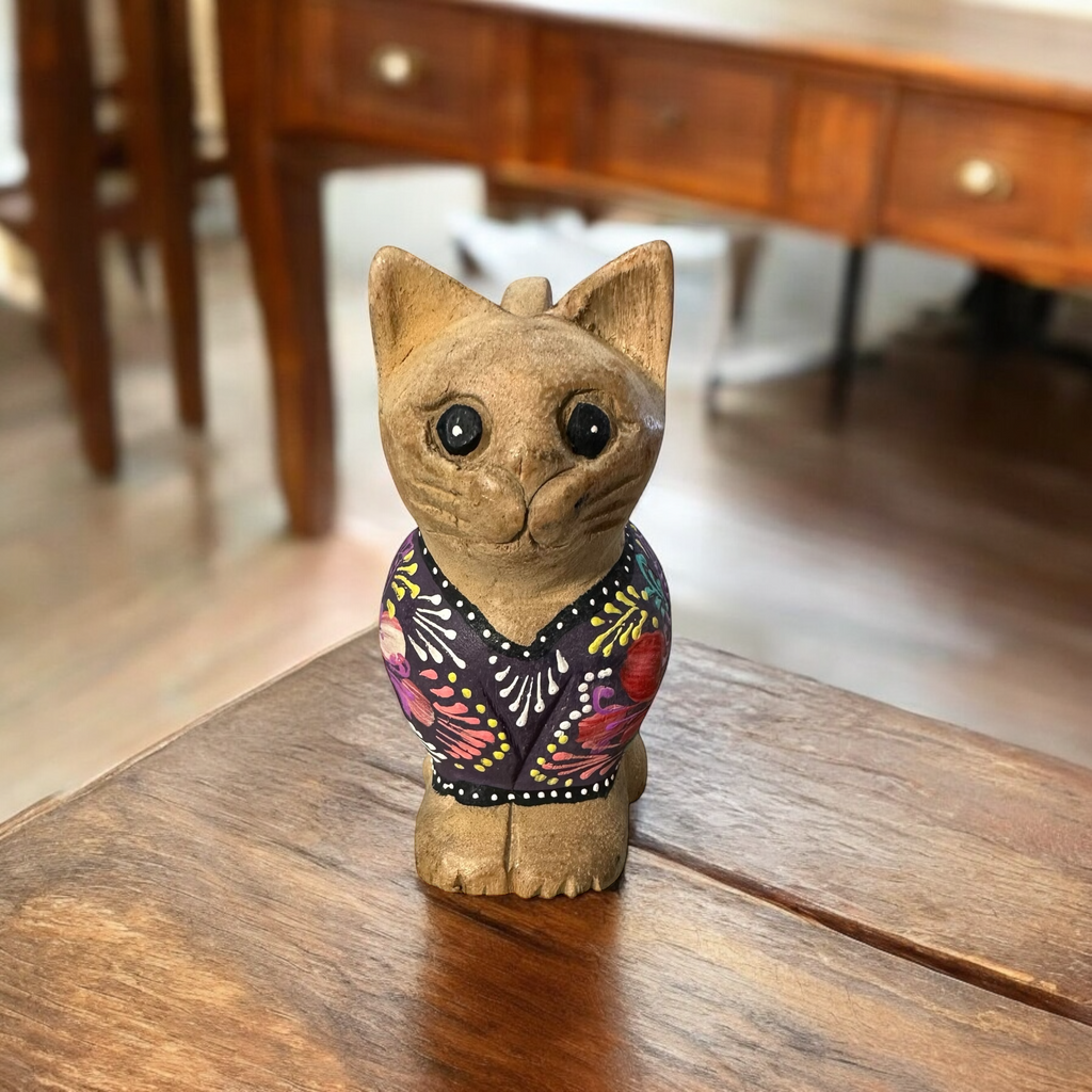 Brown with Dark Floral – Twilight Whiskers Cat Music Frog Co